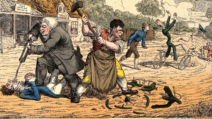 anti-cyclist cartoon